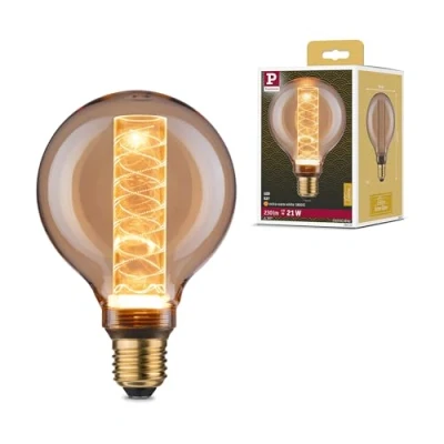 Abbildung von Paulmann 1879 Gold Edition LED Vintage Globe G95 Inner Glow 4W E27 mit Innenkolben Spiralmuster