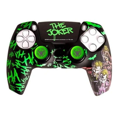 Abbildung von FRTEC Joker Combo Pack PS5 Controller, Hartschale + Grips Touchpad Sticker für DualSense, PS5, offizielles Lizenzprodukt