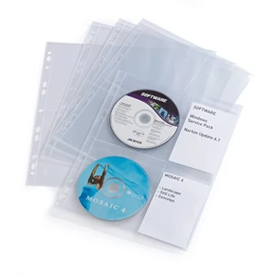Abbildung von Durable CD/DVD Hüllen Cover Light M, Packung à 10 Taschen, transparent, 523819