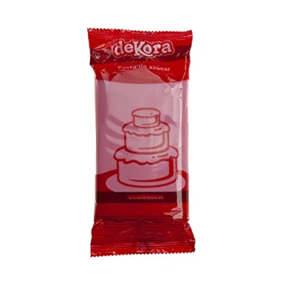 Abbildung von Dekora Kuchendeko Fondant Rosa Tortenfondant Zuckerpaste für Torten und Cupcakes Rollfondant die Herstellung aller Arten von Dekorationen Einfaches Formen 250 g