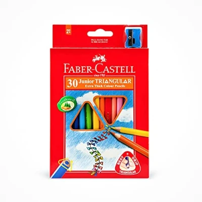 Abbildung von FABER CASTELL 116530 Buntstifte triangular Jumbo, 30er Kartonetui, 1 Stück