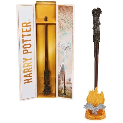 Abbildung von Wizarding World Harry Potter Authentischer Zauberstab aus Kunststoff mit Hogwarts Halterung, ca. 30,5 cm, Spielzeug für Kinder ab 14 Jahren, Fanartikel