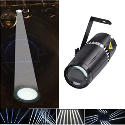 Abbildung von SENLAN LED 6 W weißer Pin Spot, Licht mit Kabelbaum, Bühnenlicht