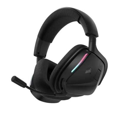 Abbildung von Corsair Void v2 Drahtloses Gaming Headset mit Bluetooth für PC, PS5, PS4, Switch &amp; Mobile Dolby Atmos, 70 Stunden Akkulaufzeit, Duale Wireless, Schnelles Aufladen Kohlenstoff