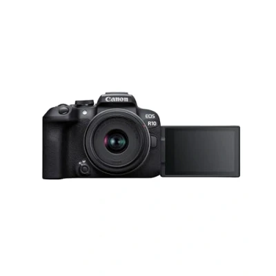 Abbildung von Canon EOS R10 Systemkamera + RF S 18 45mm F4.5 6.3 is STM Zoomobjektiv (24.2 MP, 4K Videokamera, APS C Sensor, Kamera mit Deep Learning AF II, STM, WLAN, Bluetooth, ideal für Content Creator)