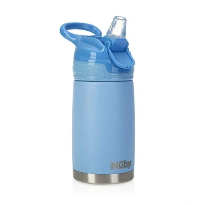 Abbildung von Nuby Reflex Flip it Trinkflasche Isolierend aus Edelstahl Auslaufsicher Für Unterwegs und Ausflüge 300 ml Blau Ab 18 Monaten