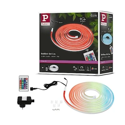 Abbildung von Paulmann 78890 LED Stripe SimpLED Outdoor 5m IP65 72LEDs/m RGB incl. 1x30 Watt dimmbar Lichtband Weiß Kunststoff