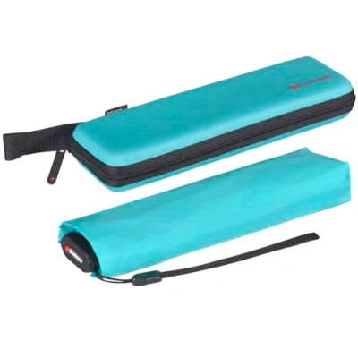 Abbildung von Knirps Taschenschirm US.050 Ultra Light Slim Manual im Etui Aqua