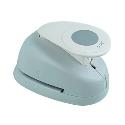 Abbildung von Rayher Hobby 69028000 Motivstanzer Rund/Kreis, ø 3,16 cm 1 1/4 Zoll, geeignet für Papier/Karton bis zu 200g/m², Transparente