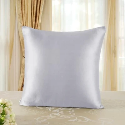 Abbildung von Townssilk 19 Momme 100% Seide Kissenbezug 1 Stück 80x80cm Silber