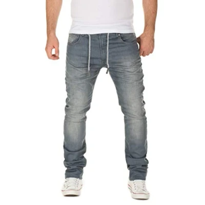 Abbildung von WOTEGA Noah Denim Jeanshose Männer Jeans Jogginghose Hosen Für Herren Sweathose In Jeansoptik, Grau (Turbulence Grey 3R4215), W32/L32