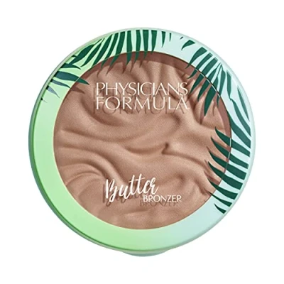 Abbildung von Physicians Formula Murumuru Butter Bronzer dunkles Puder, auf Basis mit erhellendem Effekt Schwamm Deep