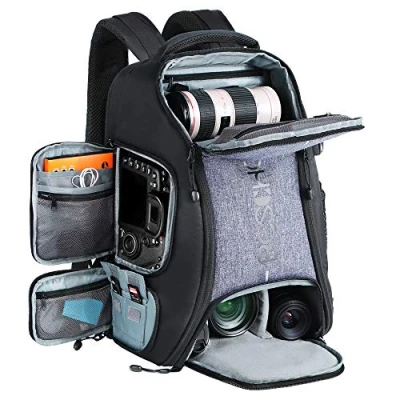 Abbildung von Beschoi Kamerarucksack wasserdicht Fotorucksack für Canon Nikon Sony Spiegelreflexkameras, Drohne, Objektiv, Laptop, Stativ und Zubehör 24 Liter