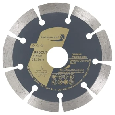 Abbildung von PRODIAMANT Diamant Trennscheibe 115 x 22,23 1,9 10 mm Beton, Stein, Ziegel, universal