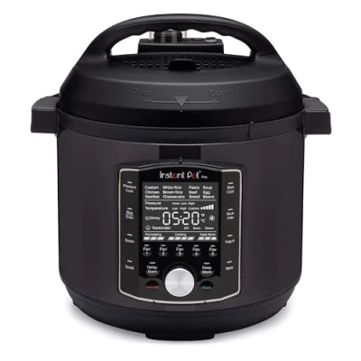 Abbildung von Instant Pot Pro 10 in 1 Elektro Multikocher 1200 W, 5,7 L Schnellkochtopf, Schongarer, Reiskocher, Dampfgarer, Sautierpfanne, Sterilisator, Joghurtbereiter, Sous Vide Gerät Schwarzer Edelstahl