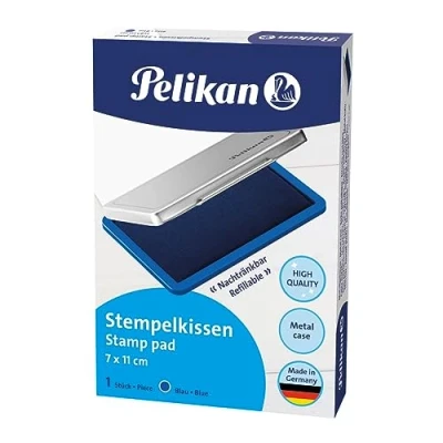 Abbildung von Pelikan 331017 Stempelkissen Nr. 2, getränkt, 7 x 11 cm, blau (Frustfreie Verpackung)