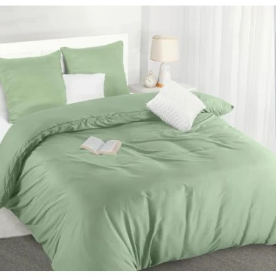 Abbildung von Utopia Bedding Bettwäsche 220x240 Set Mikrofaser Bettbezug 240x220 cm + 2 Kissenbezüge 65x65 Salbeigrün