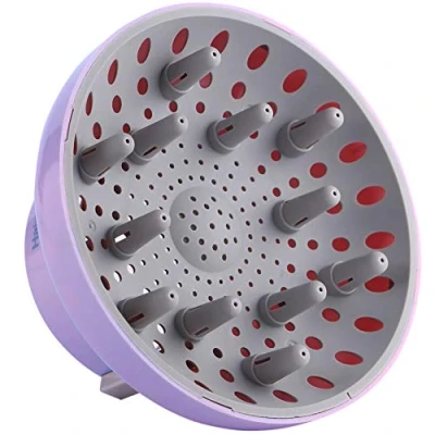 Abbildung von Hairizone Universal Haar Diffusor Anpassungsfähig für Schlag Trockner mit Düse D = 1,7&quot; 2,6&quot; lockiges oder welliges Styling, Trocken und Gain Maximales Volumen ohne Frizz, Lavendel