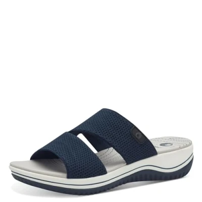 Abbildung von Jana Coshy Damen Hallux Pantolette mit Flexibler Sohle Elastisch, Blau (Navy), 40 EU