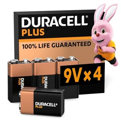 Abbildung von Duracell Plus 9V Blockbatterie, 4 Stück, 9 Volt Batterie ideal für Rauchmelder, Feuermelder
