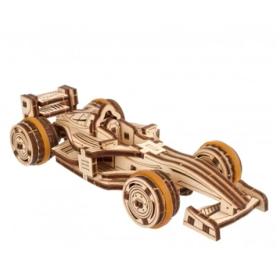 Abbildung von UGEARS Compact Racer 3D Puzzle für Erwachsene Modellbausätze Holzpuzzle Hobbys Männer Rompecabezas para Adultos Holzmodellbausatz zum Bauen