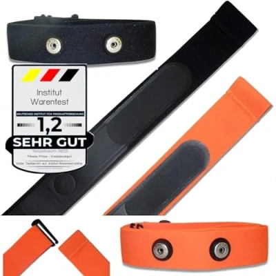 Abbildung von Fitness Prince® Premium Verstellbarer, elastischer Ersatzgurt für ANT+ &amp; Bluetooth Brustgurt kompatibel mit Garmin, Wahoo, Polar H9, H10 usw. und weiteren