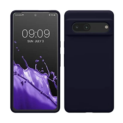 Abbildung von kwmobile Handyhülle für Google Pixel 7 Hülle, Case Hülle Silikon kabelloses Laden Deep Ocean