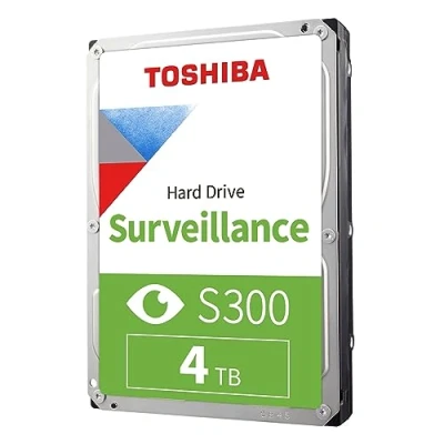 Abbildung von Toshiba 4TB S300 Surveillance HDD 3.5&#039; SATA Internal Hard Drive Supports up to 64 HD cameras at a 180TB/Year workload (HDWT720UZSVA)
