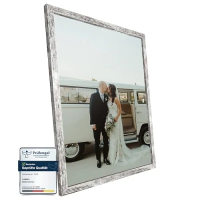 Abbildung von CABBEL 1x Bilderrahmen 60x80 cm Birke Rahmen 1 Pack Dokumentenrahmen, Collage, Poster MDF Holz Posterrahmen Acrylglas Picture Frame, Puzzlerahmen, Bilder, Fotorahmen zum Aufhängen
