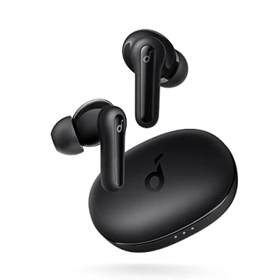 Abbildung von soundcore by Anker P2 Mini Bluetooth Kopfhörer, In Ear Kopfhörer mit 10mm Audiotreiber, intensiver Bass, EQ, 5.2, 32 Std Akku, Aufladen USB C, minimalistisches Design(Nachtschwarz)