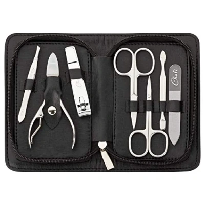 Abbildung von Chali® Nagel Set 7 tlg. mit Etui, Edelstahl Maniküre/Pediküre Nagelschere, Nagelknipser, Pinzette, Glasnagelfeile uvm