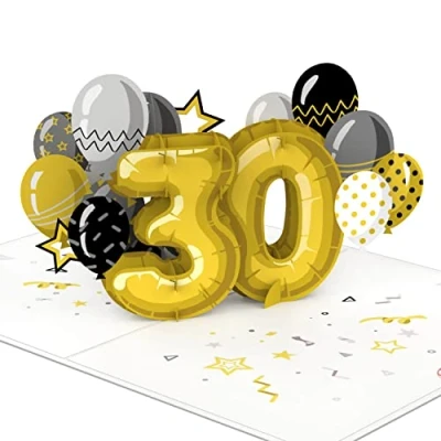 Abbildung von papercrush® Pop Up Karte 30. Geburtstag Handgemachte 3D Geburtstagskarte für Frauen und Männer, Glückwunsch zum 30ten Geburtstag, 30 Jahre Jubiläum in der Firma
