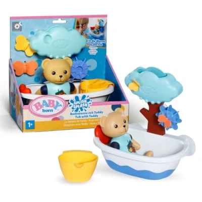 Abbildung von BABY born Splish Splash Bade Spielzeug Set mit Teddy in der Badewanne Saugnäpfe zum Befestigen Inkl. Zubehör Funktioniert ohne Batterien Geeignet für Kinder ab 1 Jahr