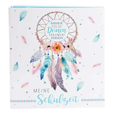 Abbildung von Goldbuch Schulzeit Sammelordner DIN A4, Schulordner Motiv Traumfänger, Rückenbreite 5 cm, Motivordner mit Kunstdruck, Ordner 4 Trennblättern, Multifunktionsordner ca. 28,5 x 32 Papier