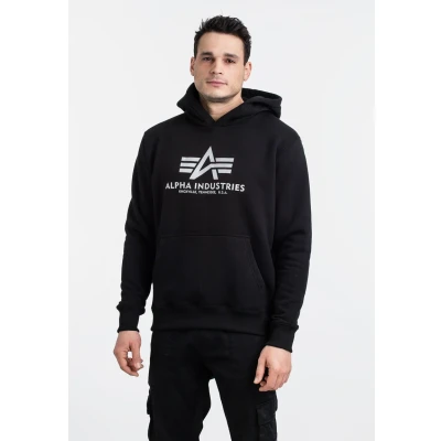 Abbildung von Alpha Industries Basic Hoody Carbon Schwarz / Silber S
