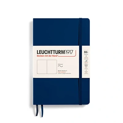 Abbildung von LEUCHTTURM1917 358319 Notizbuch Paperback (B6+), Softcover, 123 nummerierte Seiten, blanko, Marine