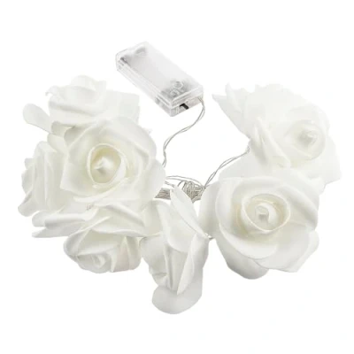 Abbildung von Ideen Mit Herz LED Lichterkette Rosen 10 Lichter warmweiß Timer Funktion (6 Stunden AN 18 AUS) (weiß)