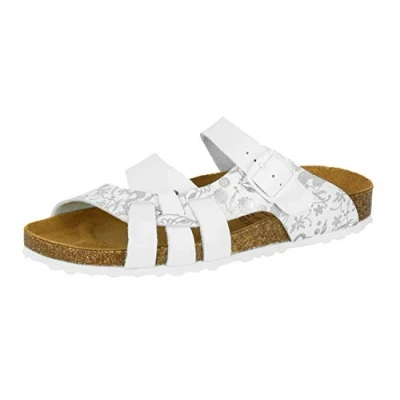 Abbildung von Lico Damen Bioline Flora Hausschuh, Weiß Silber, 39 EU