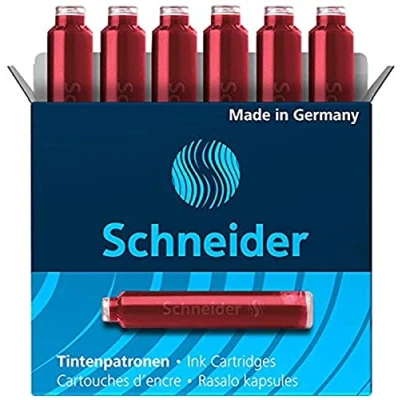 Abbildung von Schneider Tintenpatrone (Standard Format) 10 x 6 Stück, rot