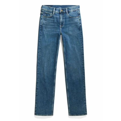 Abbildung von G Star Strace Jeans Straight Leg, Damen, Größe: 33x34, Antique faded orinoco blue