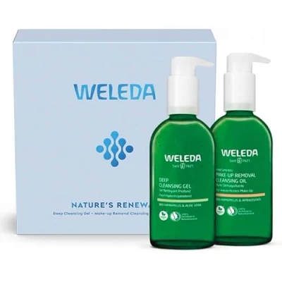 Abbildung von WELEDA Bio Geschenk Set PREMIUM Cleansing Naturkosmetik Gesichtspflege Geschenkbox bestehend aus Deep Gel &amp; Make Up Removal Oil. Natürliches Hautpflege zur täglichen Gesichtsreinigung