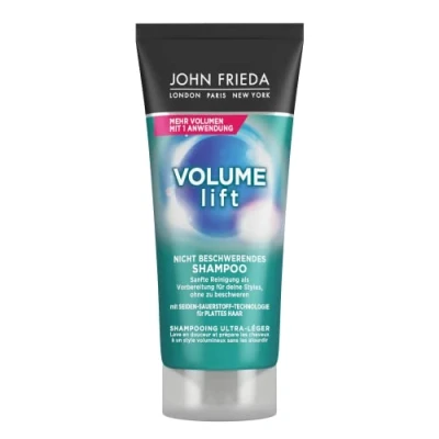 Abbildung von John Frieda Volume Lift Shampoo Inhalt: 75 ml Reisegröße Ideal zum Testen oder Verreisen Für feines, plattes Haar