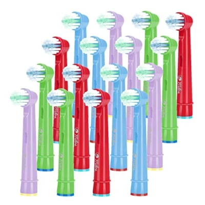 Abbildung von 16 Stück Aufsteckbürsten Kinder Kompatibel mit Oral B Milos Professionelle Bürstenköpfe passend für Elektrische Zahnbürsten Fit Professional Care