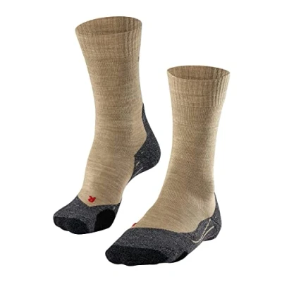 Abbildung von FALKE Damen Wandersocken TK2 Explore W SO Wolle antiblasen dick 1 Paar, Beige (Nature Melange 4100), 39 40
