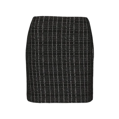 Abbildung von comma BOUCLÉ Alinienrock, Damen, Größe: 34, Schwarz