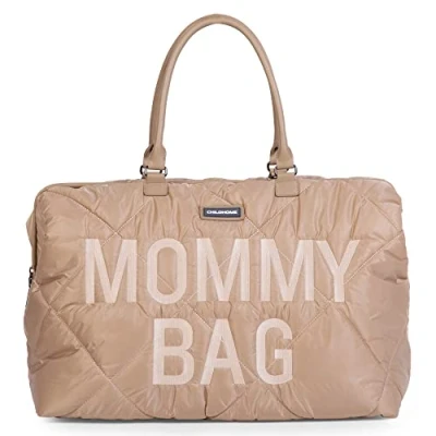 Abbildung von Childhome Mommy Bag Wickeltasche Gesteppt Beige 55x30x40cm Jubiläumsauflage