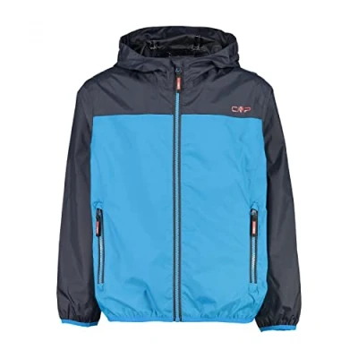 Abbildung von CMP Unisex Kinder Kinderjacke Rain Fix Hood Regenjacke mit fester Kapuze, Danube, 164