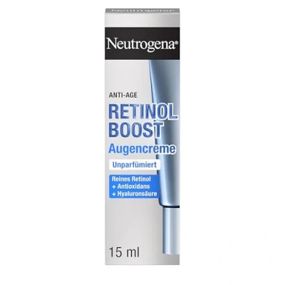 Abbildung von Neutrogena Retinol Boost Augencreme (15ml), effektive Anti Age Augenpflege Creme &amp; wirksame Feuchtigkeitspflege , Myrtenblatt Extrakt Hyaluronsäure für jünger gesund aussehende Haut