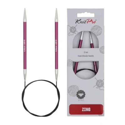 Abbildung von KnitPro K47103 Rundstricknadel, Metal, Lila, 60cm / 6mm