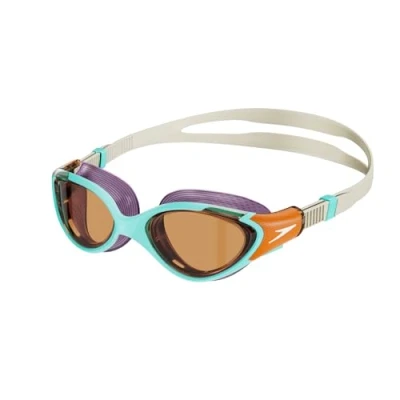 Abbildung von Speedo Biofuse 2.0 Damen, Einheitsgröße, Marine Blue/Pumpkin Spice/Pale Tan